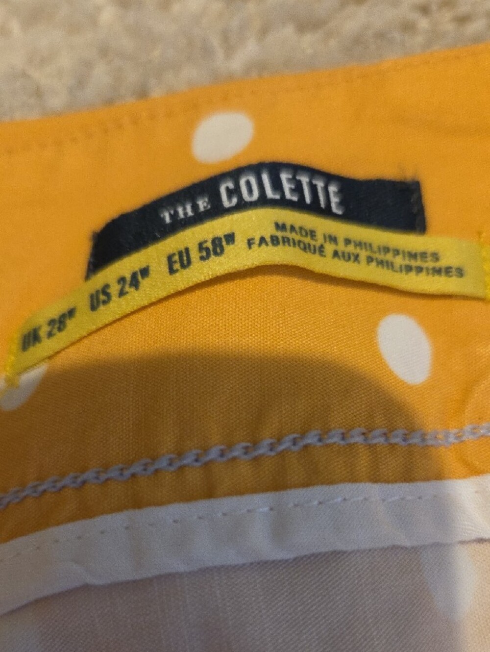 Anthropologie Yellow Polka Dot Shorts - Picture 6 of 7
